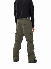 Iconic Cargo Ski Pants for Men & Women, Waterproof Snow Pants Olive Green