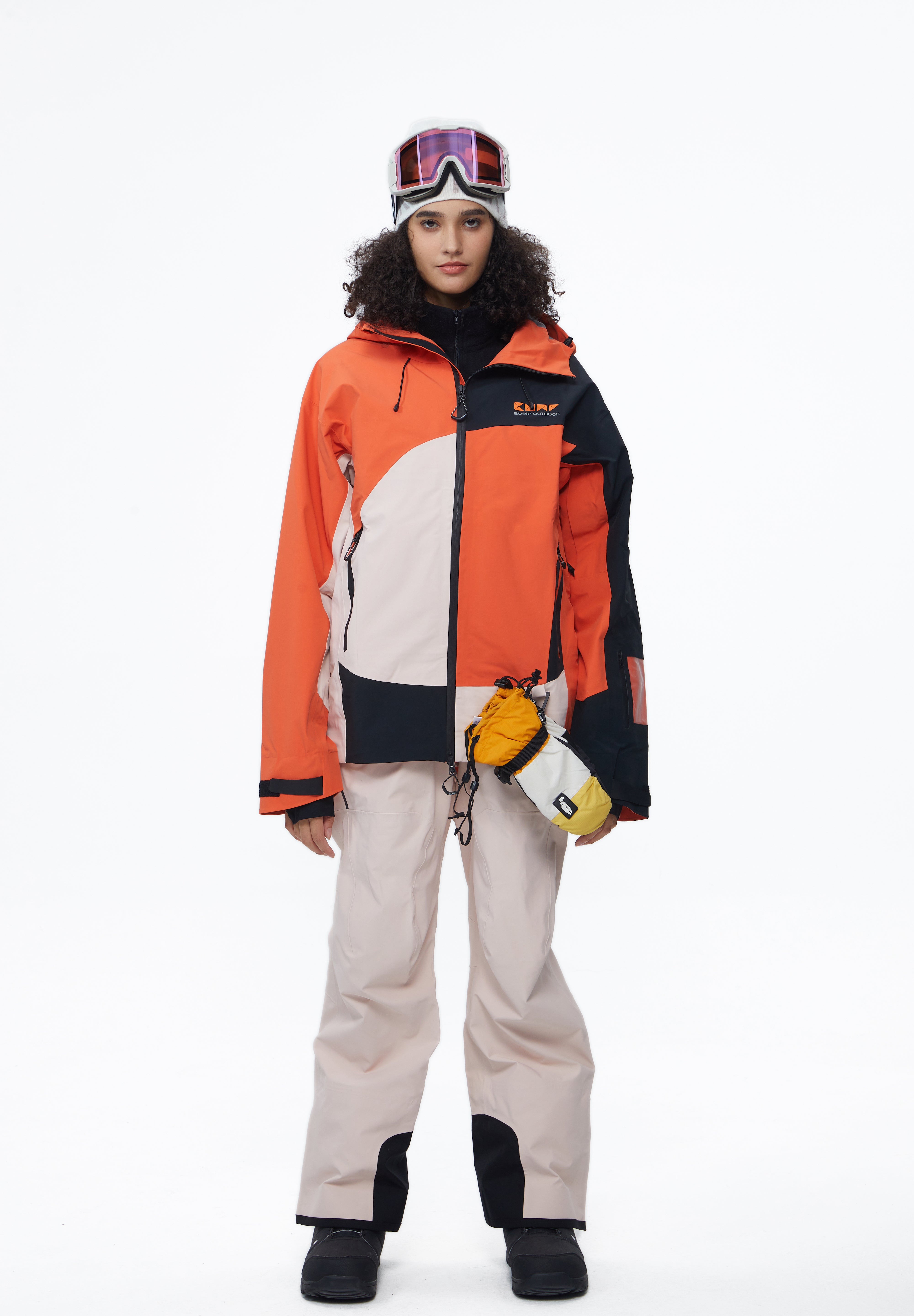 BUMP 3L RG Snowboard/Ski Jacket Men Pink/Black/Orange