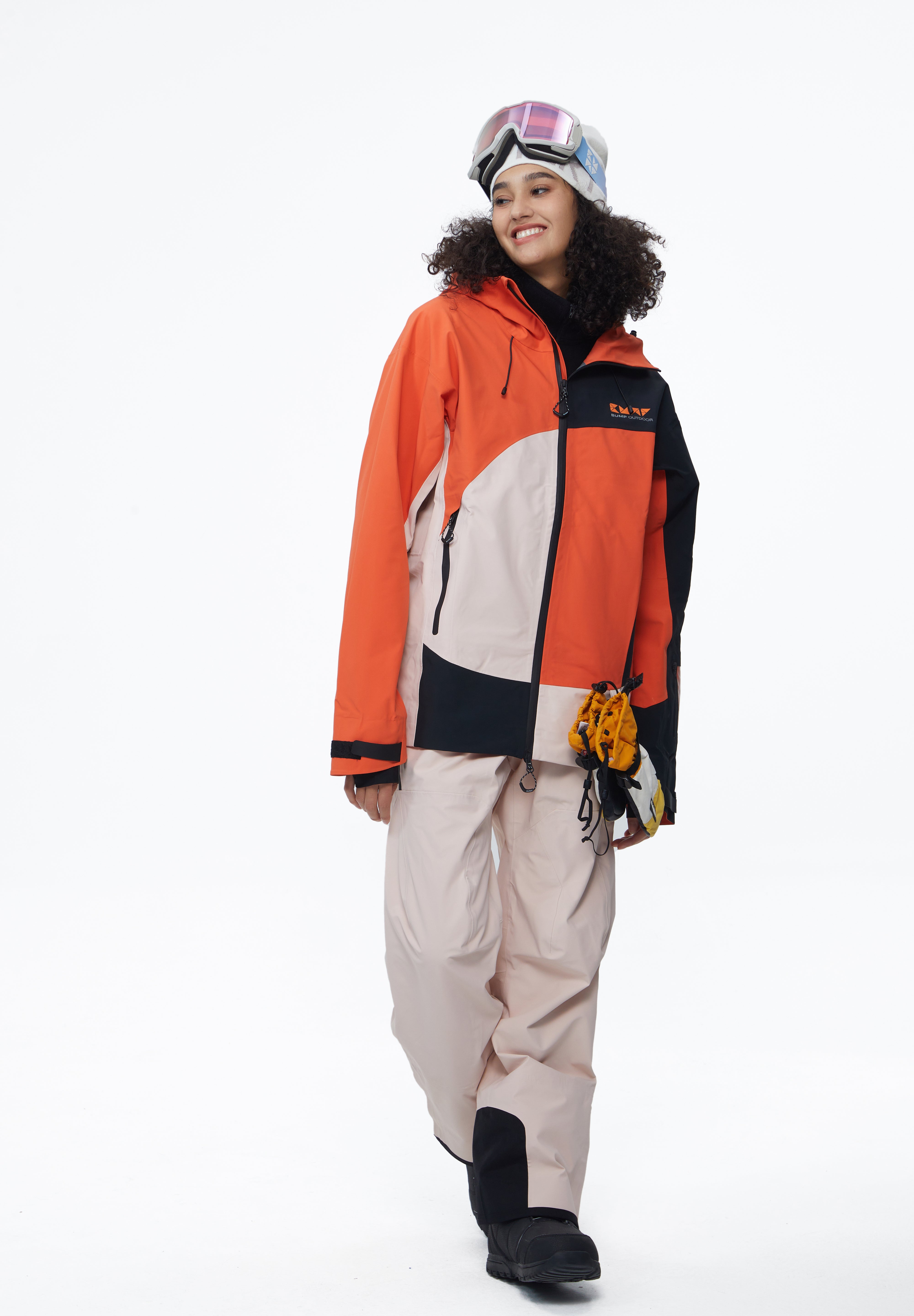 BUMP 3L RG Snowboard/Ski Jacket Men Pink/Black/Orange