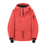 BUMP Insulated Anorak Ski Jacket for Men&Women, Pullover Snowboard  Jacket Coral