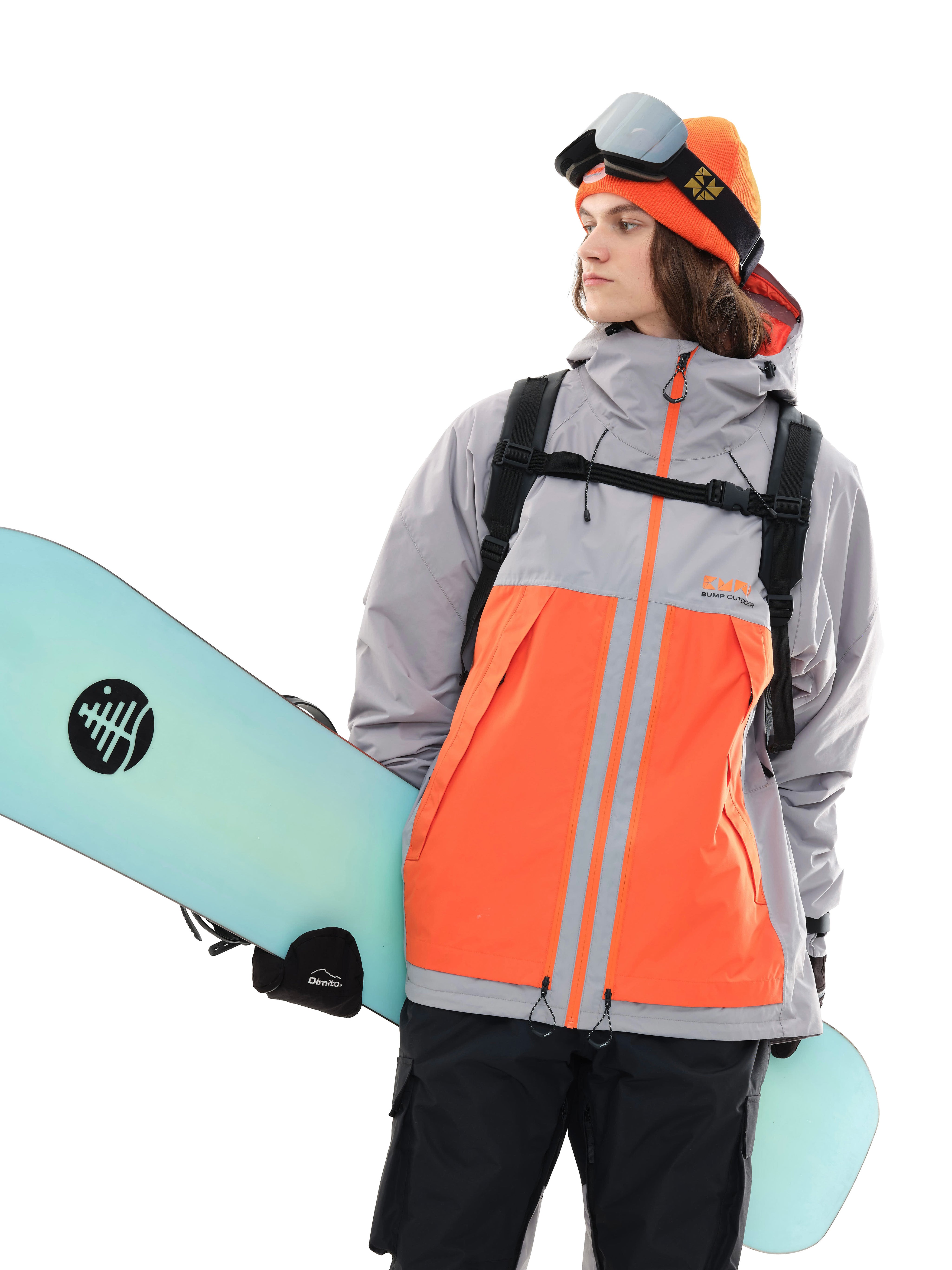 Expert 23 Ski/Snowboard Jacket Women Gray/Orange