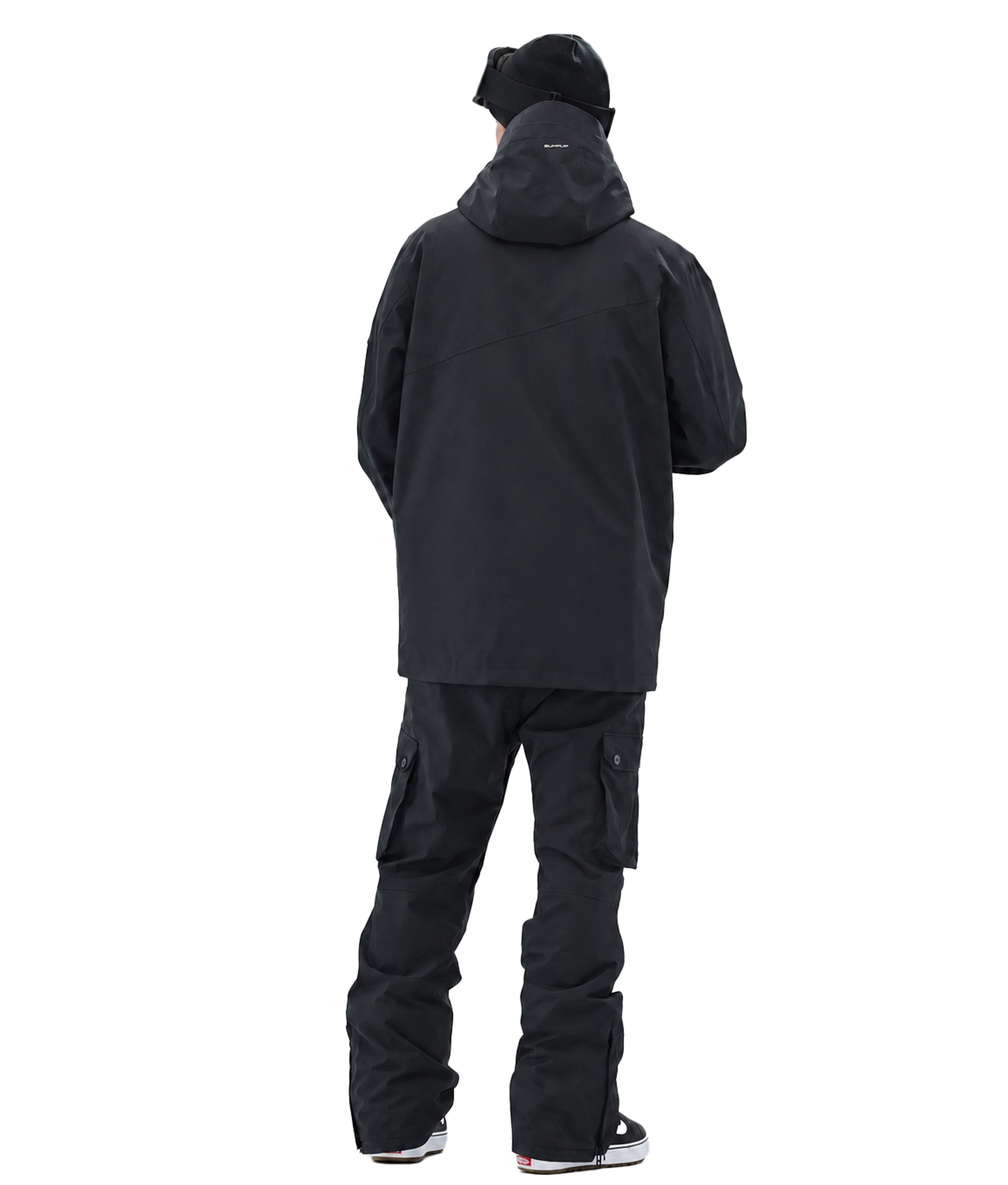 BUMP Iconic Utility Ski Jacket for Men & Women, Insulated Snowboard Jacket Black
