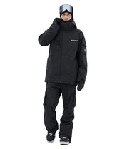 BUMP Iconic Utility Ski Jacket for Men & Women, Insulated Snowboard Jacket Black