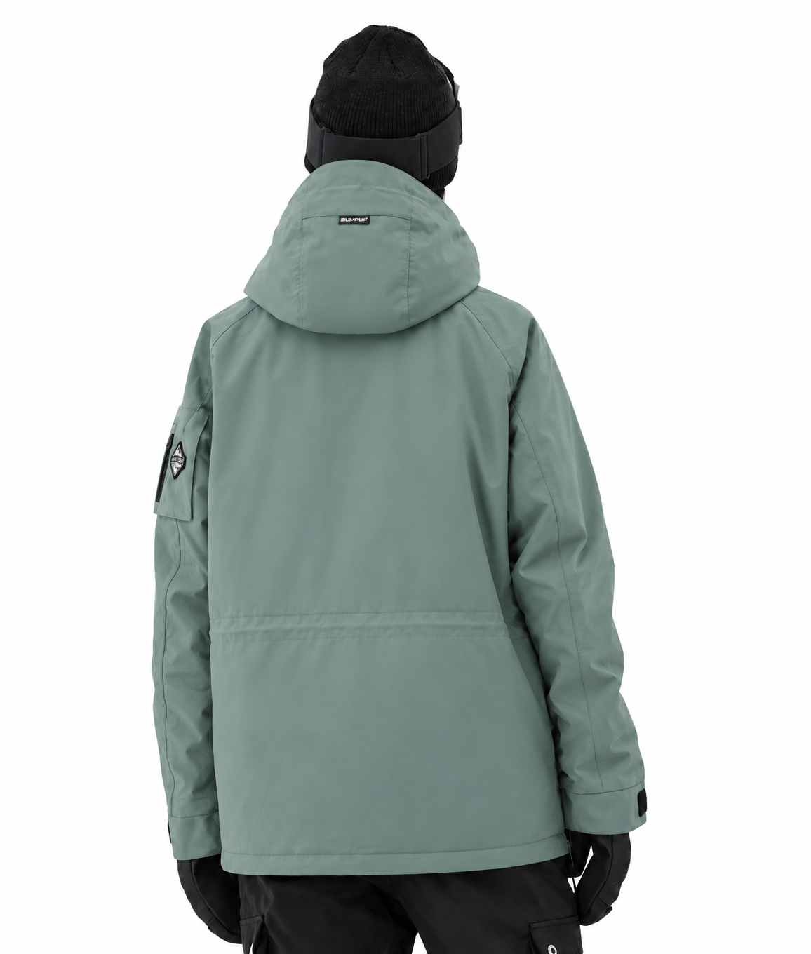 BUMP Insulated Anorak Ski Jacket for Men&Women, Pullover snowboard Jacket Faded Green