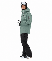 BUMP Insulated Anorak Ski Jacket for Men&Women, Pullover snowboard Jacket Faded Green