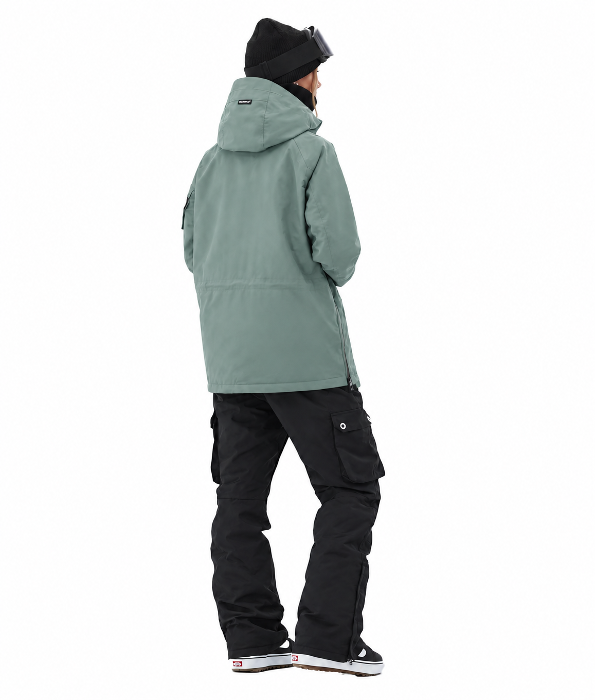 BUMP Insulated Anorak Ski Jacket for Men&Women, Pullover snowboard Jacket Faded Green
