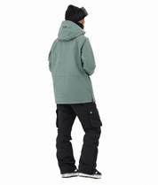 BUMP Insulated Anorak Ski Jacket for Men&Women, Pullover snowboard Jacket Faded Green