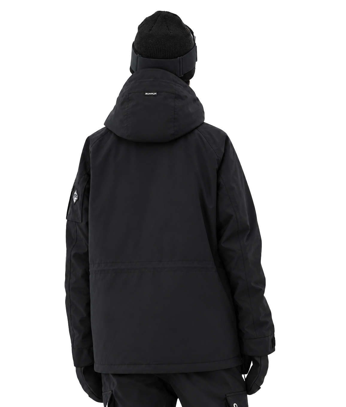 BUMP Insulated Anorak Ski Jacket for Men&Women, Pullover Snowboard  Jacket Black