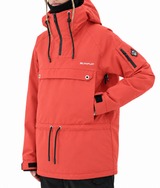 BUMP Insulated Anorak Ski Jacket for Men&Women, Pullover Snowboard  Jacket Coral