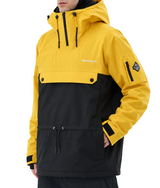 BUMP Insulated Anorak Ski Jacket for Men&Women, Pullover snowboard Jacket Yellow/Black
