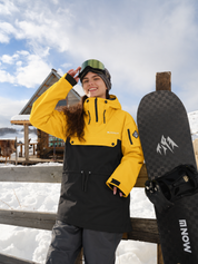BUMP Insulated Anorak Ski Jacket for Men&Women, Pullover snowboard Jacket Yellow/Black