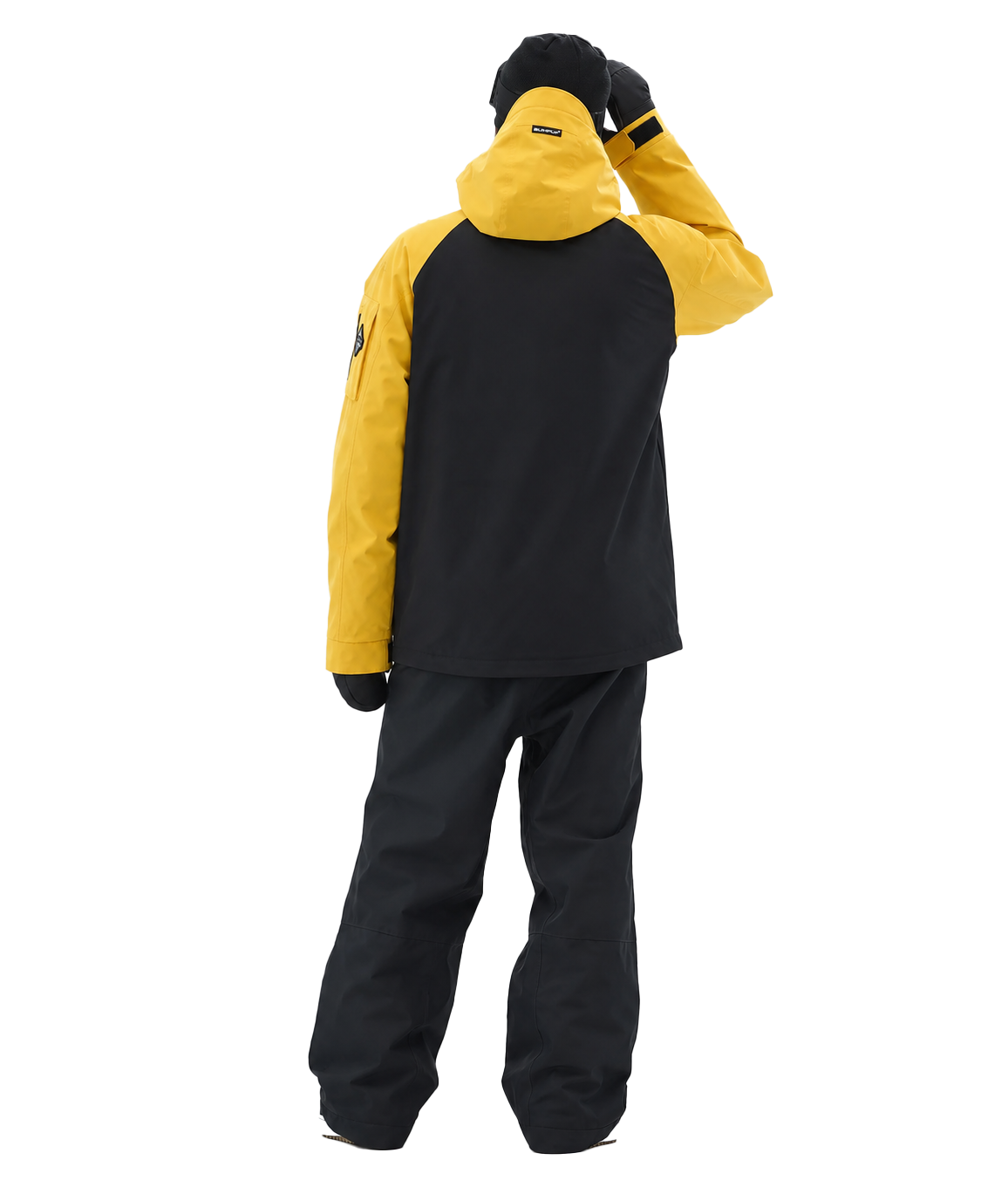 BUMP Insulated Anorak Ski Jacket for Men&Women, Pullover snowboard Jacket Yellow/Black