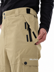 Iconic Cargo Ski Pants for Men & Women, Waterproof Snow Pants Khaki