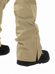 Iconic Cargo Ski Pants for Men & Women, Waterproof Snow Pants Khaki