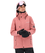 BUMP Iconic Utility Ski Jacket for Men & Women, Insulated Snowboard Jacket Soft Pink