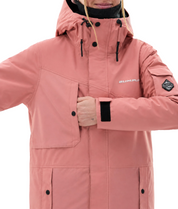 BUMP Iconic Utility Ski Jacket for Men & Women, Insulated Snowboard Jacket Soft Pink