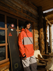 Slash 23 Ski/Snowboarding Jacket Men Orange Gray
