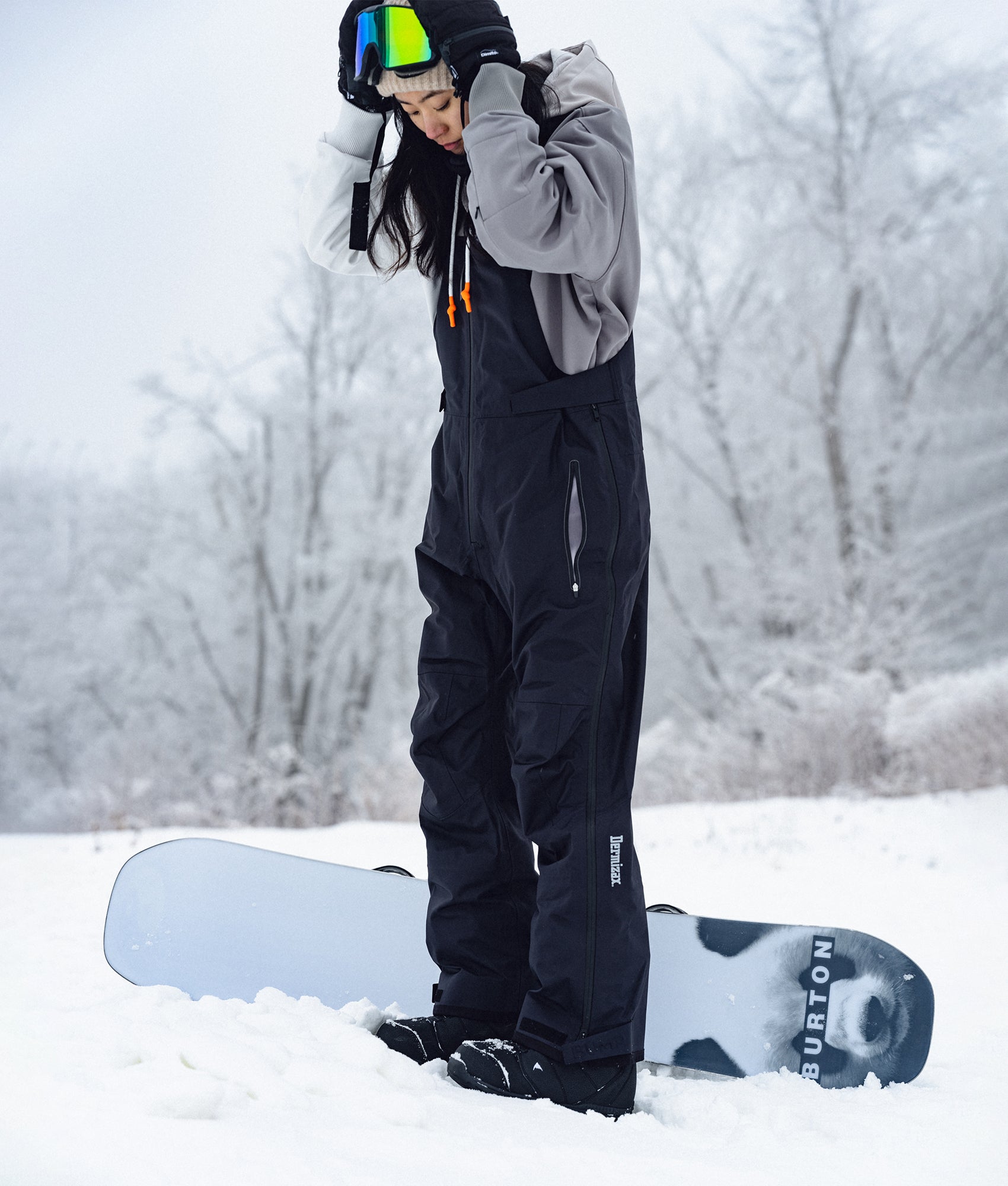 BUMP 3L Pro Dermizax® Snowboard/Ski Bib Pants Men Gray