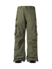 Iconic Cargo Ski Pants for Men & Women, Waterproof Snow Pants Khaki