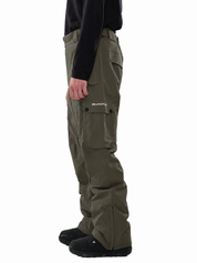 Iconic Cargo Ski Pants for Men & Women, Waterproof Snow Pants Olive Green