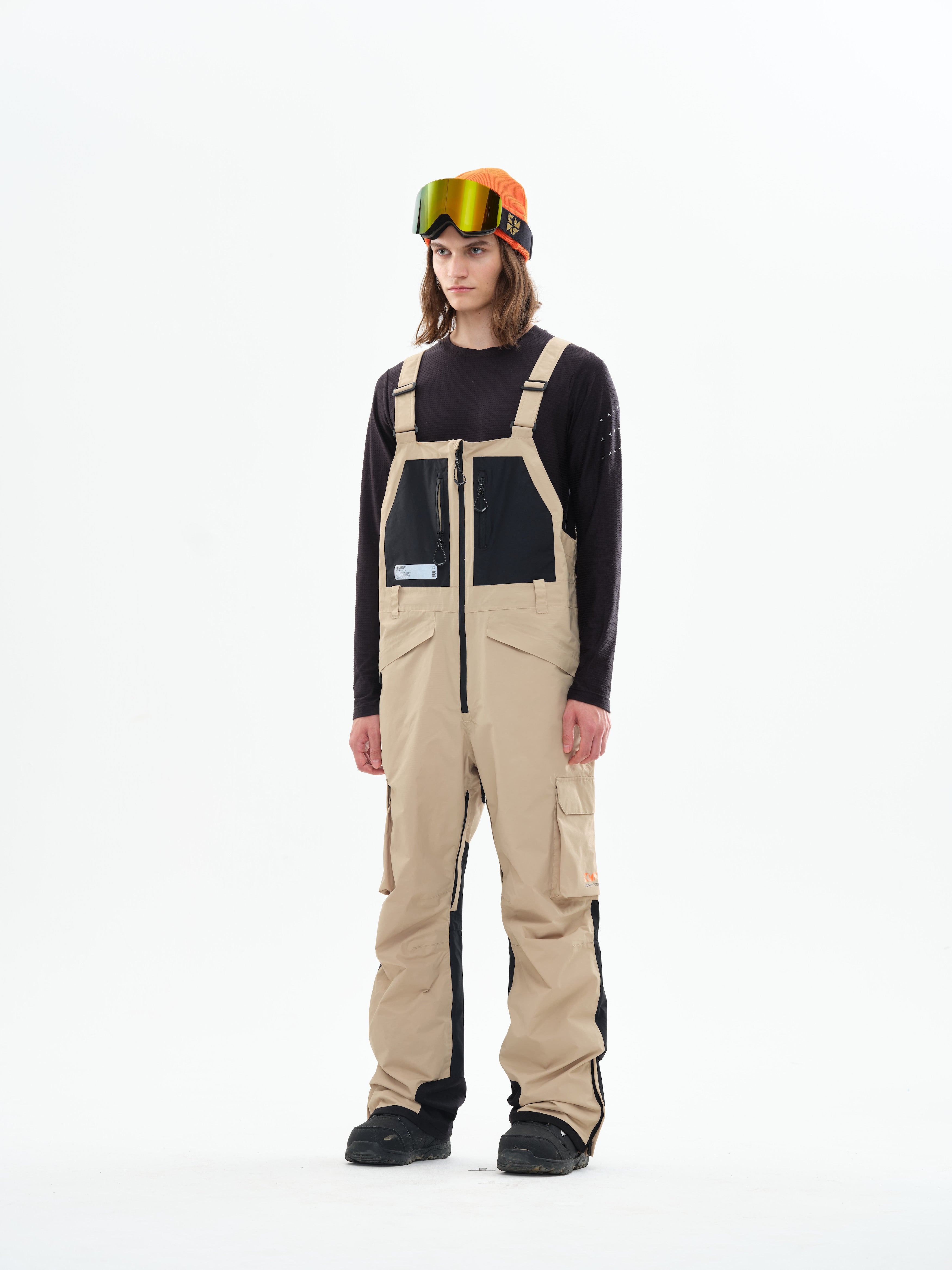 Iconic 23 Ski/Snowboard Bib Pants Men Khaki