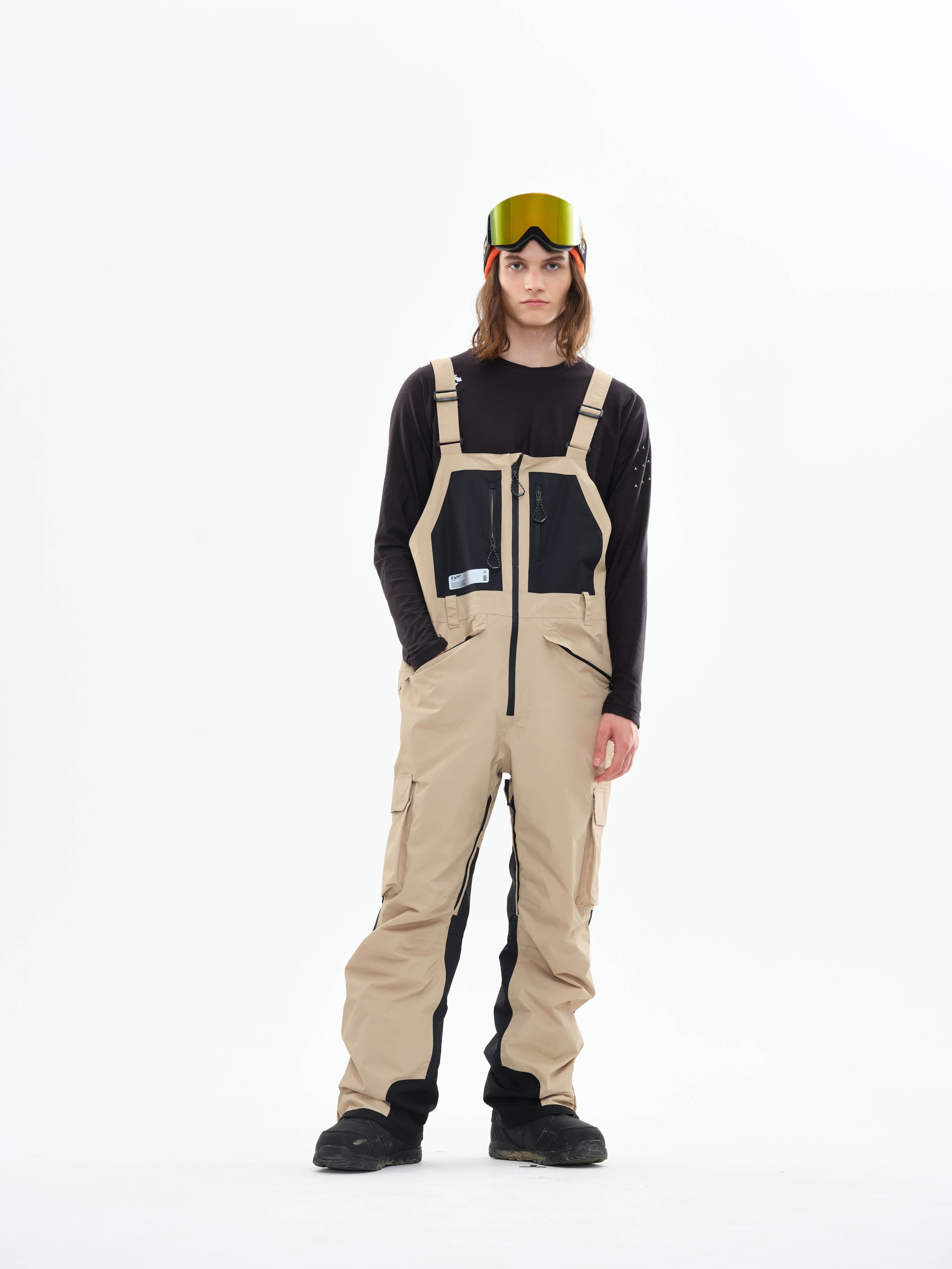 Iconic 23 Ski/Snowboard Bib Pants Men Khaki