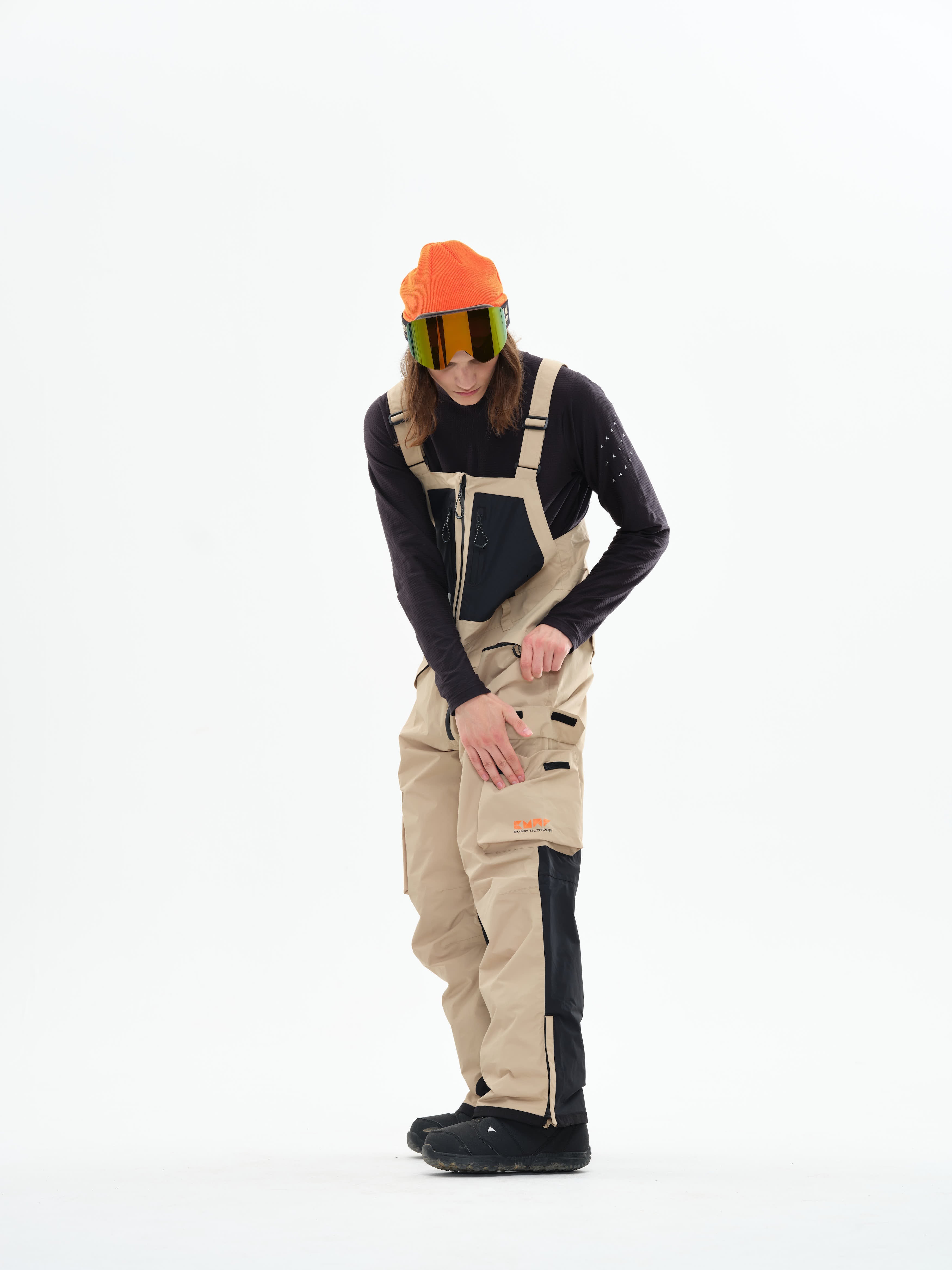Iconic 23 Ski/Snowboard Bib Pants Men Khaki