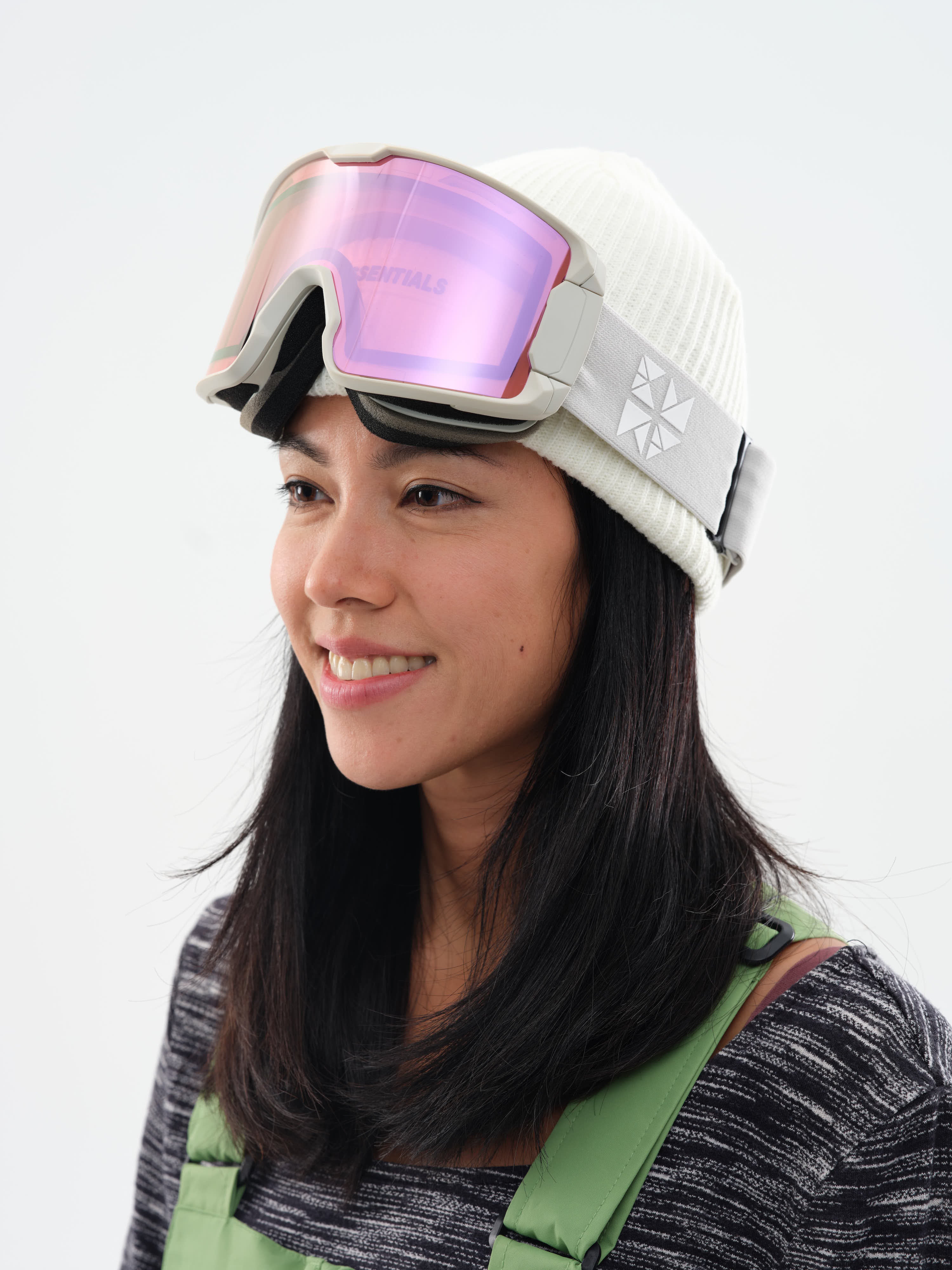 Retro Cylindrical Snow Goggles Pink Lens