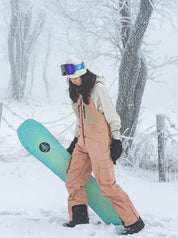 Iconic 23 Ski/Snowboard Bib Pants Women Peach Whip